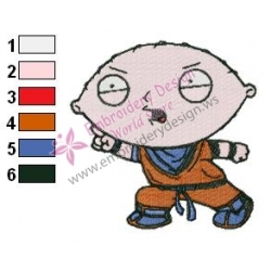 Dragonball Stewie Family Guy Embroidery Design